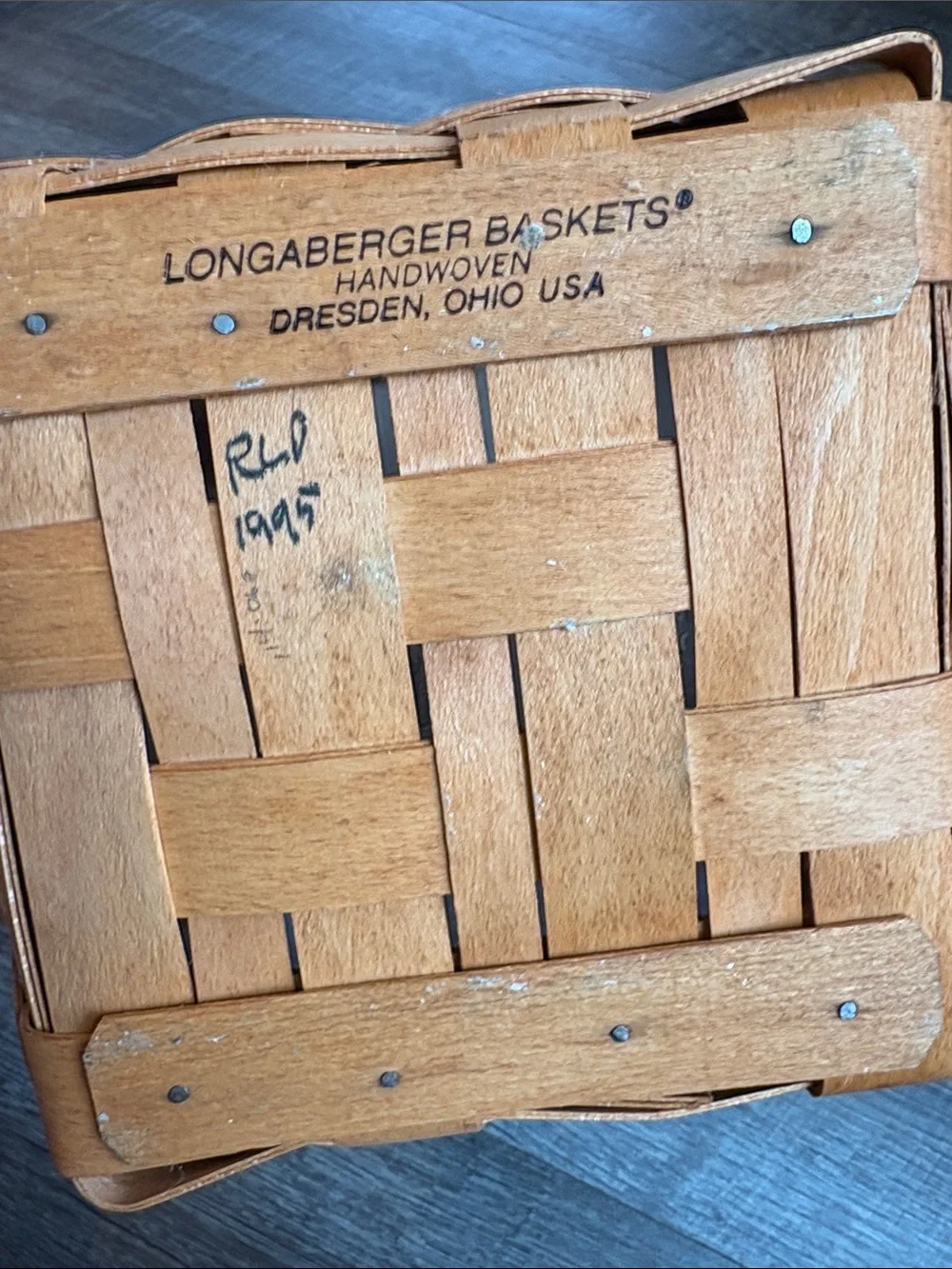 Longaberger Basket 10”H Waste Basket Holiday w/ Protector
